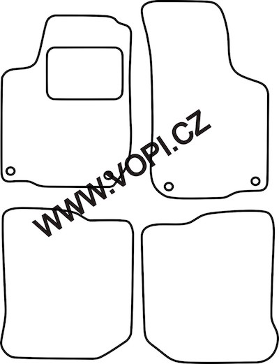 Textil-Autoteppiche Škoda Octavia I 1996 - 2003 Colorfit (4303)